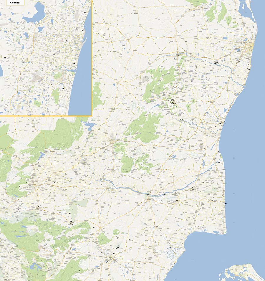 Tamil Nadu Jeeva Samadhi Map